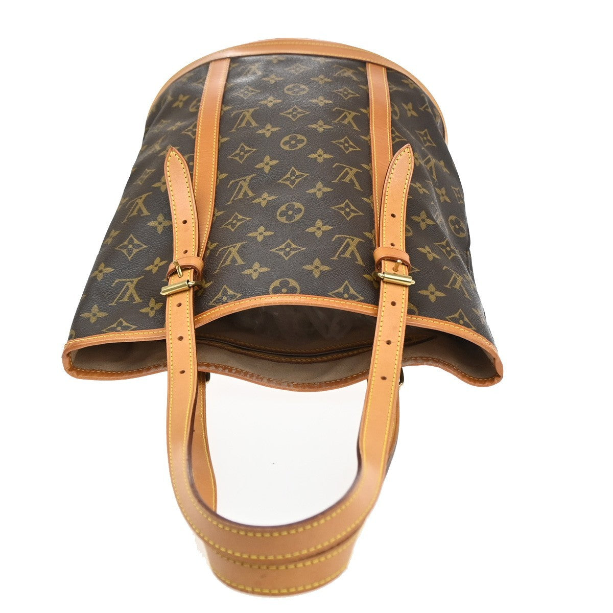 LOUIS VUITTON BUCKET GM Shoulder Tote Bag Monogram Leather Brown M42236 39SA072