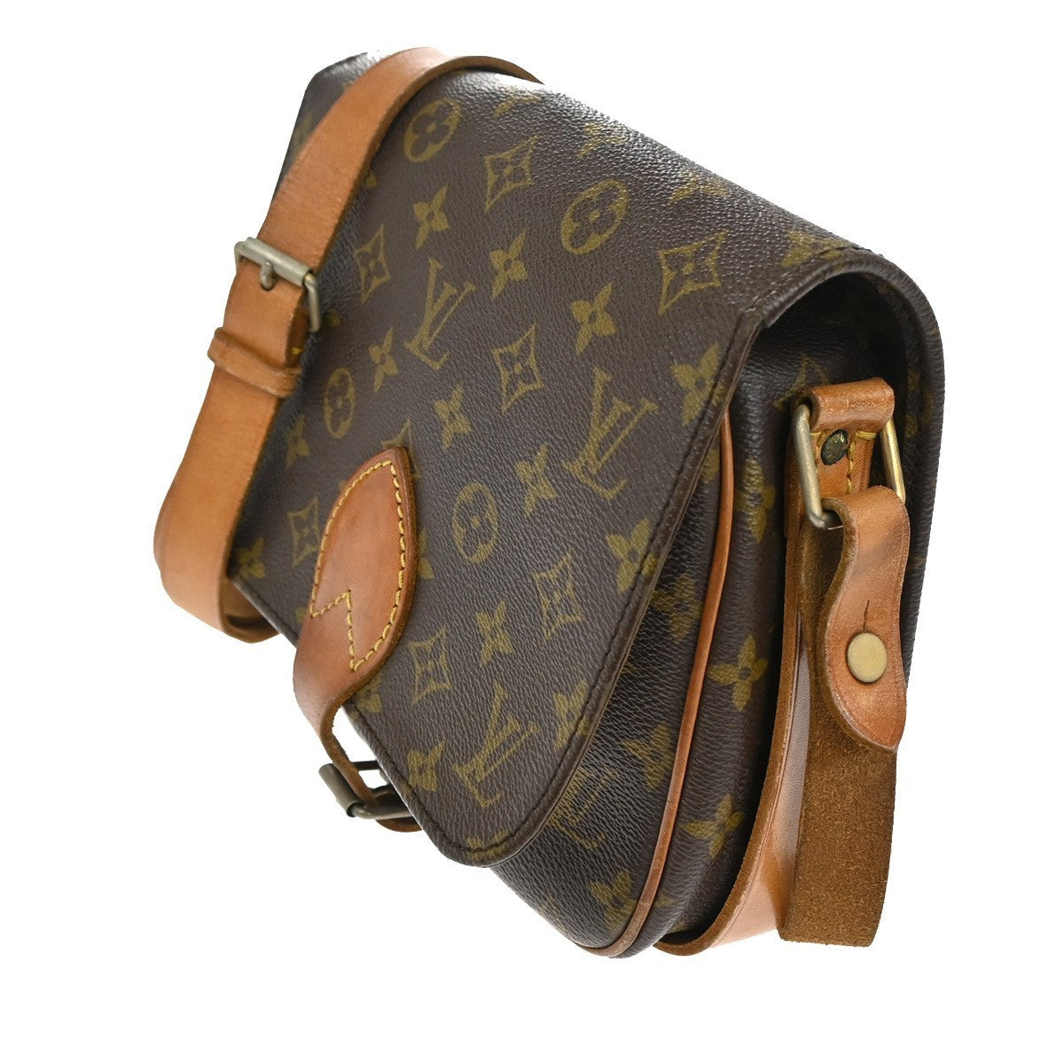 LOUIS VUITTON Cartouchiere MM Shoulder Bag Monogram Leather Brown M51253 30TA406