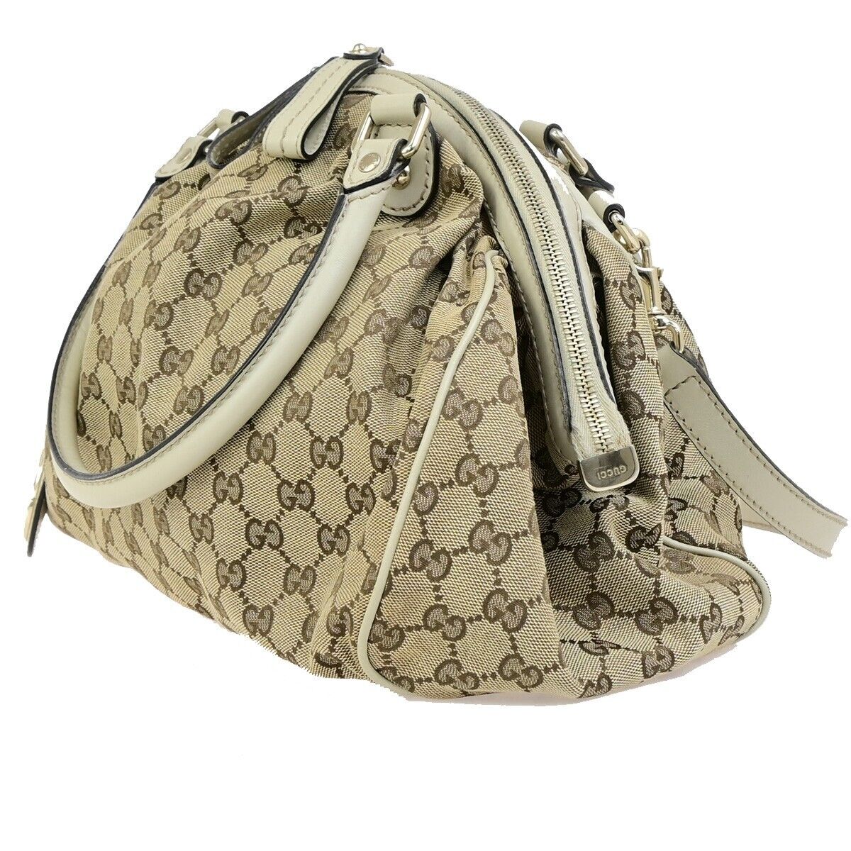 GUCCI Logo GG Pattern Sukey 2Way Shoulder Hand Bag Canvas Leather BN WE 37EC932