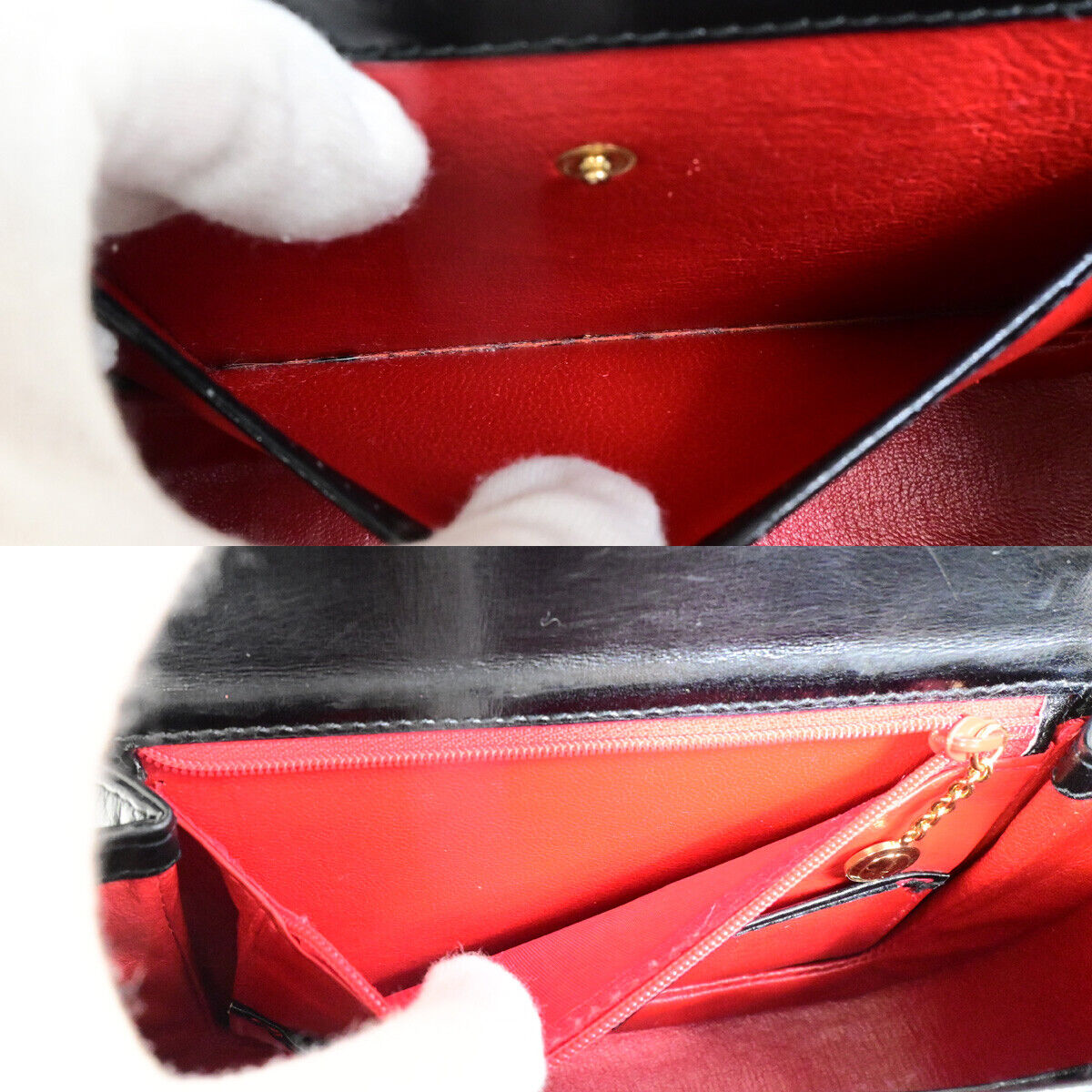 GUCCI Logo Bamboo 2Way Small Shoulder Hand Bag Leather Black GHW Italy 609RK553