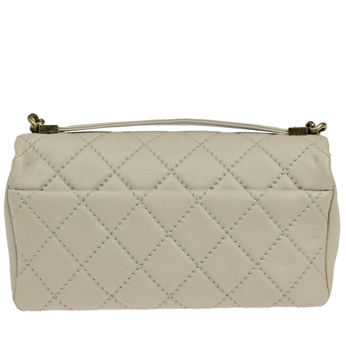 CHANEL CC Matelasse 25 2Way Chain Shoulder Hand Bag Leather Beige GHW 805RJ967