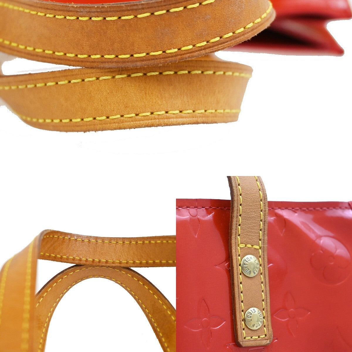 LOUIS VUITTON Read PM Hand Bag Monogram Vernis Patent Leather Red M91088 86FB595