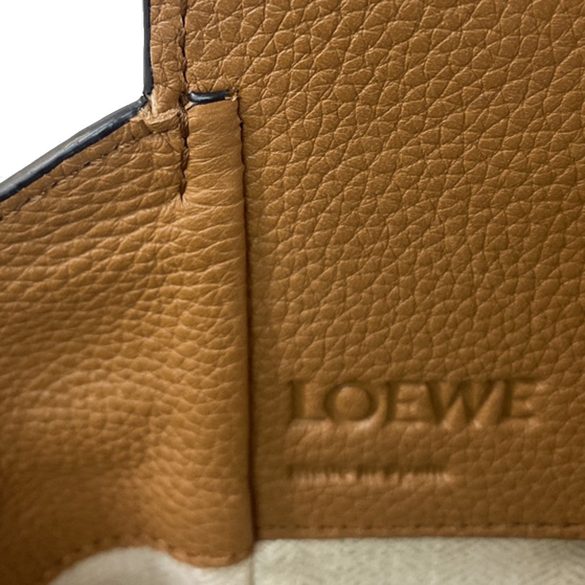 LOEWE Logo Hammock Small 2Way Shoulder Hand Bad Leather Brown GHW Spain 683RL069