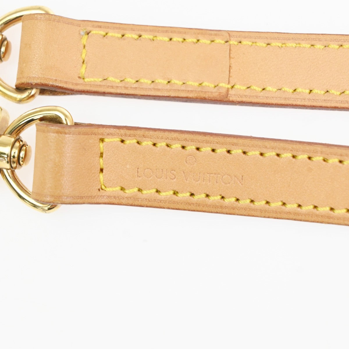 LOUIS VUITTON Shoulder Strap Leather Brown Beige Gold Bag Accessory 61TA612