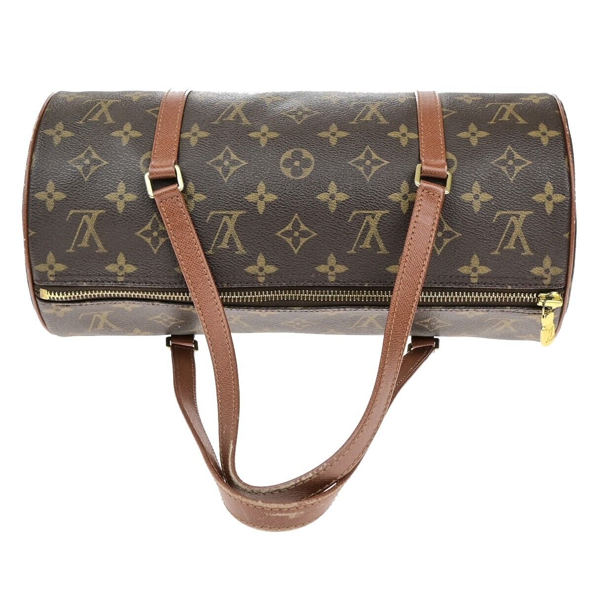 LOUIS VUITTON Logo PAPILLON 30 Hand Bag Monogram Leather Brown M51365 39YH075