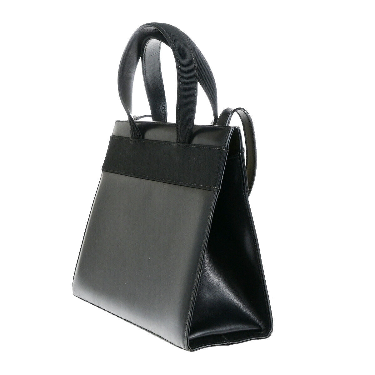 SALVATORE FERRAGAMO Vara 2Way Shoulder Hand Bag Leather Black GHW Italy 35YF579
