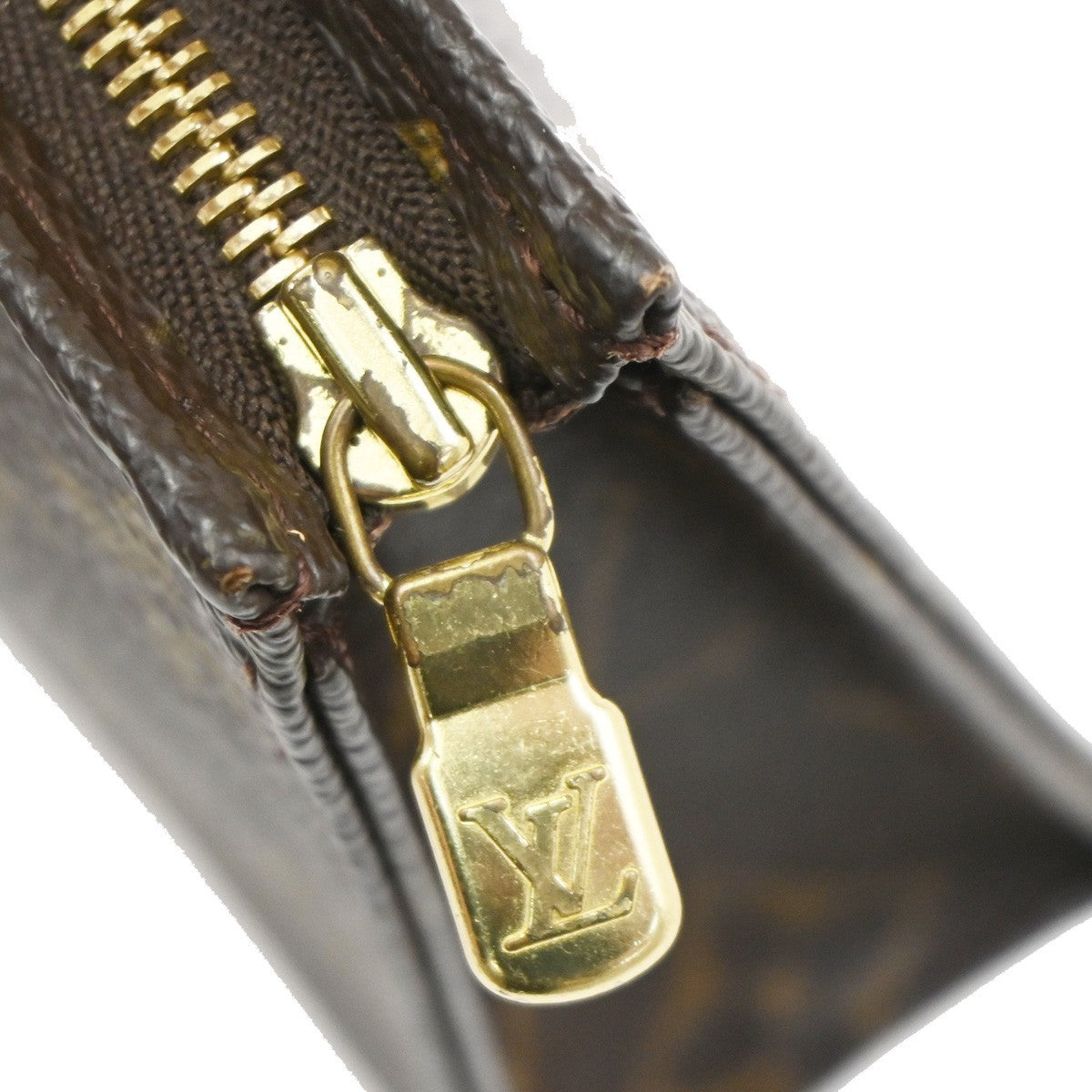 LOUIS VUITTON Poche Toilette 15 Clutch Pouch Bag Monogram Leather M47546 66KB679