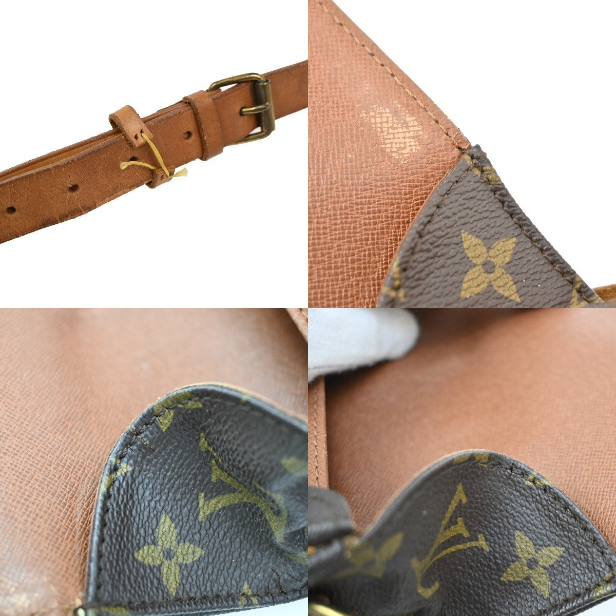 LOUIS VUITTON Cartouchiere MM Shoulder Bag Monogram Leather Brown M51253 62DA127