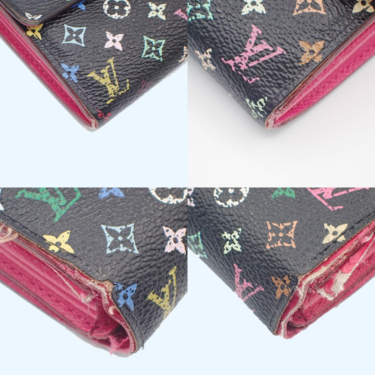 LOUIS VUITTON Portefeuille Sarah Long Wallet Monogram Multi Black M60005 60KC952