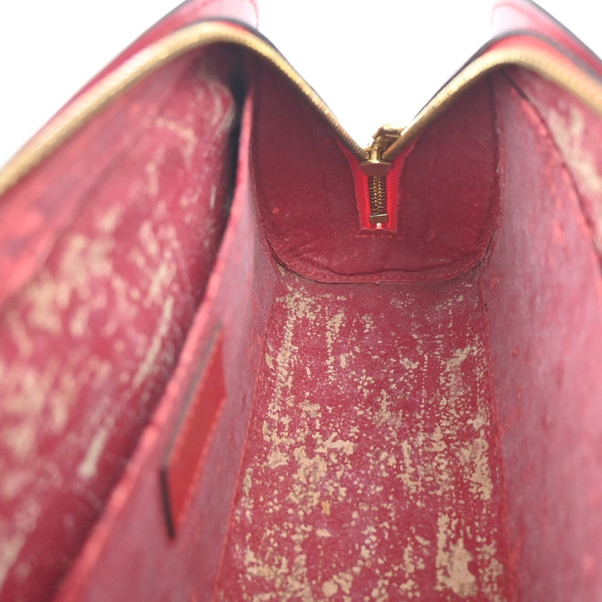 LOUIS VUITTON LV Logo Dauphine MM Pouch Bag Epi Leather Red M48457 05KP581