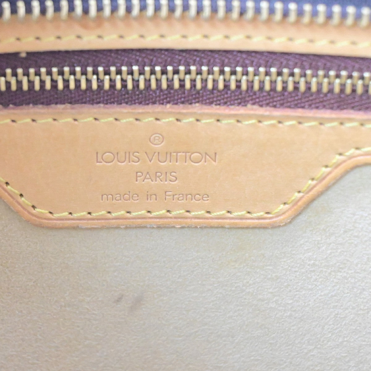 LOUIS VUITTON Logo Luco Shoulder Tote Bag Monogram Leather Brown M51155 72YJ232