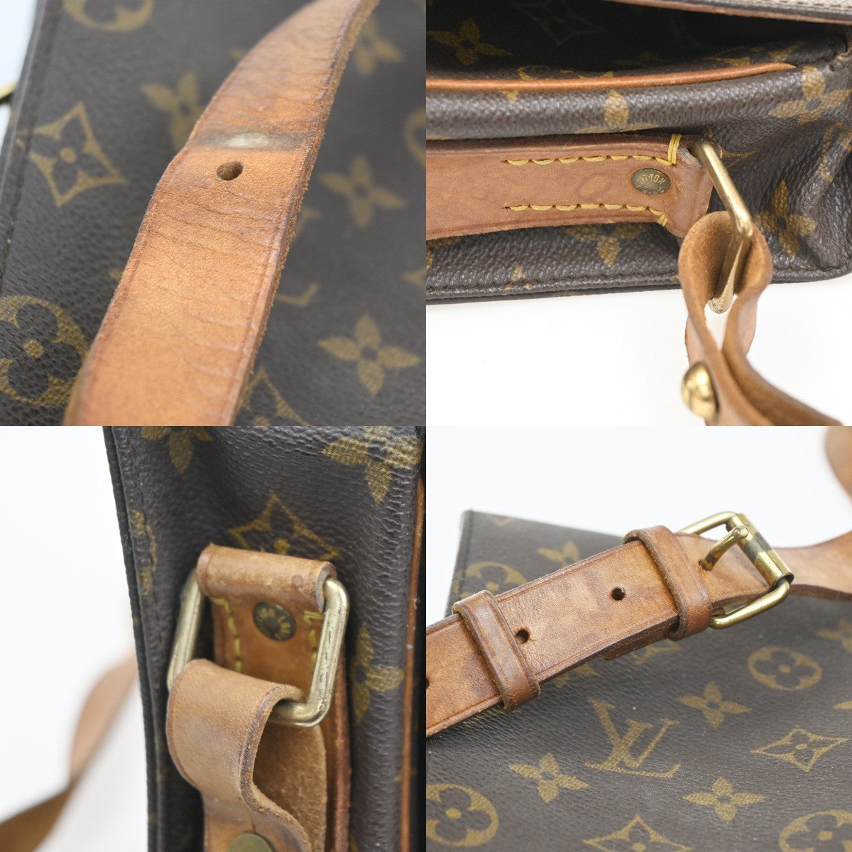 LOUIS VUITTON Cartouchiere GM Shoulder Bag Monogram Leather Brown M51252 62CA544