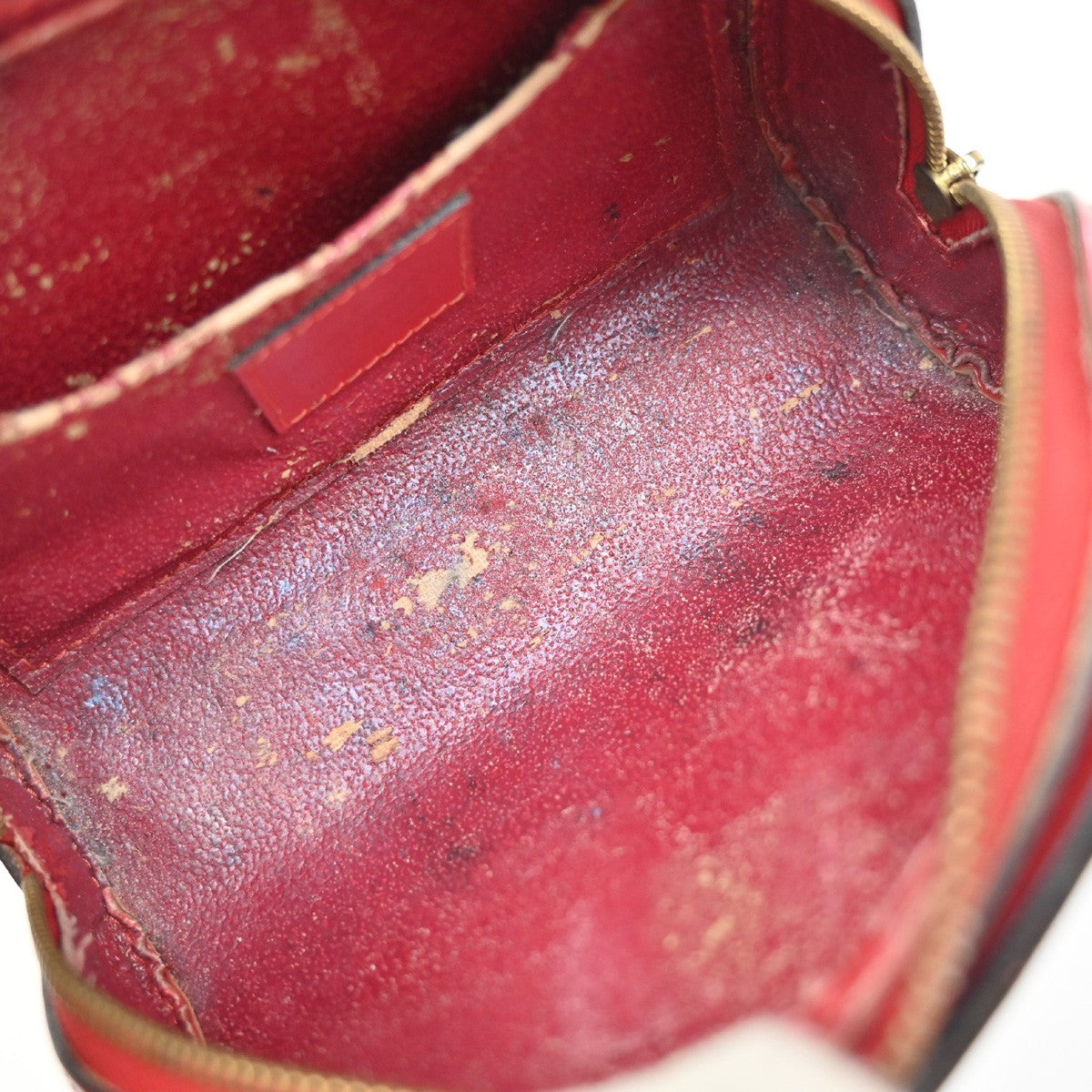 LOUIS VUITTON LV Logo Dauphine PM Pouch Bag Epi Leather Red M48447 05EG007