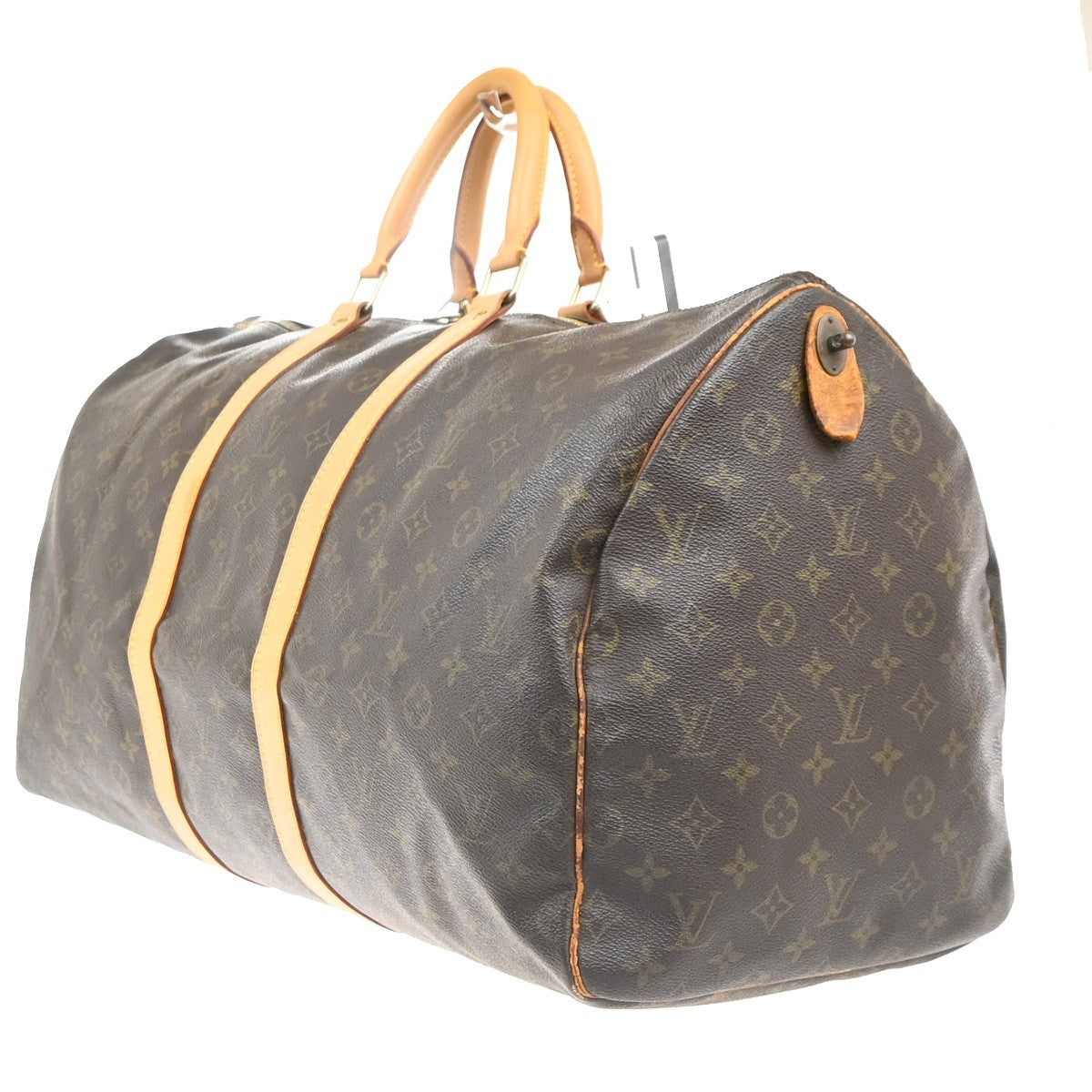 LOUIS VUITTON Keepall 55 Travel Hand Bag Monogram Leather Brown M41424 35RL884