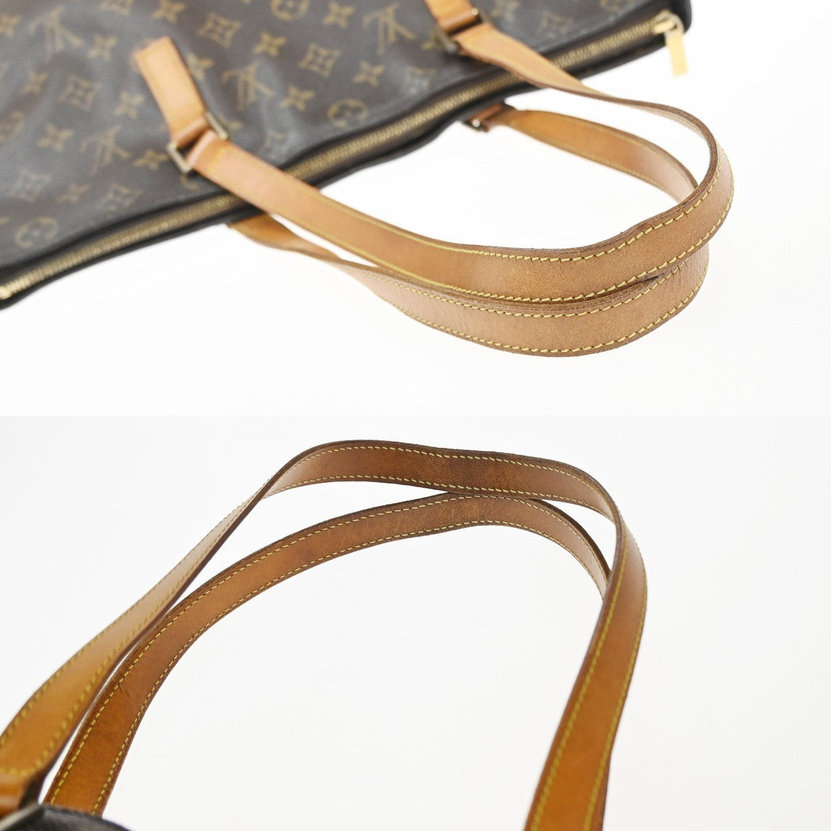 LOUIS VUITTON Cabas Mezzo Shoulder Bag Monogram Leather Brown M51151 34EG306