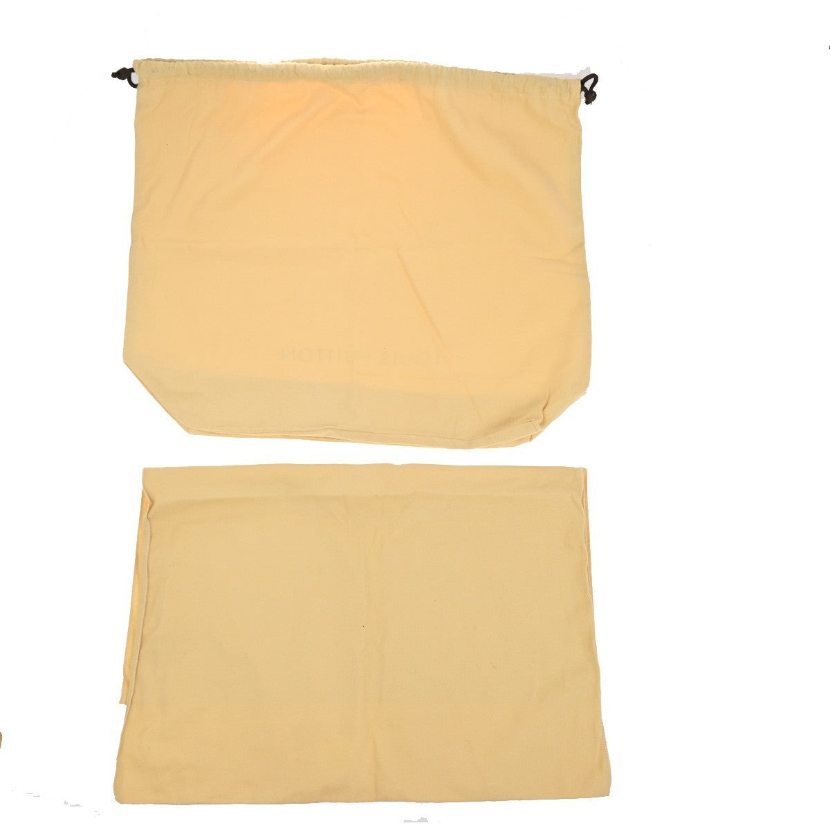 LOUIS VUITTON Logo 10 Set Dust Bag Drawstring Canvas Cotton Beige Brown 09KP044