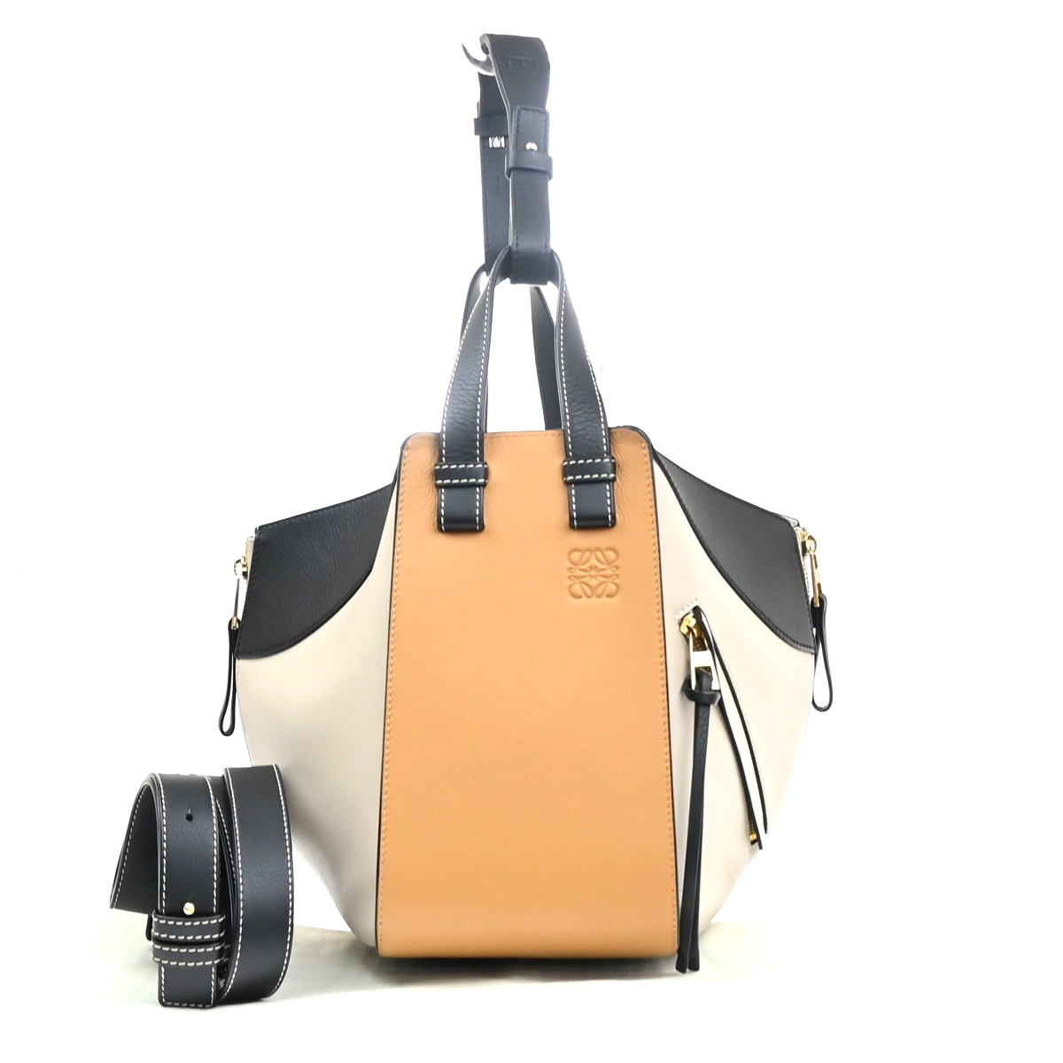 LOEWE Hammock Small Tricolor 2way Shoulder Hand Bag Leather BE BN BK 618RL944