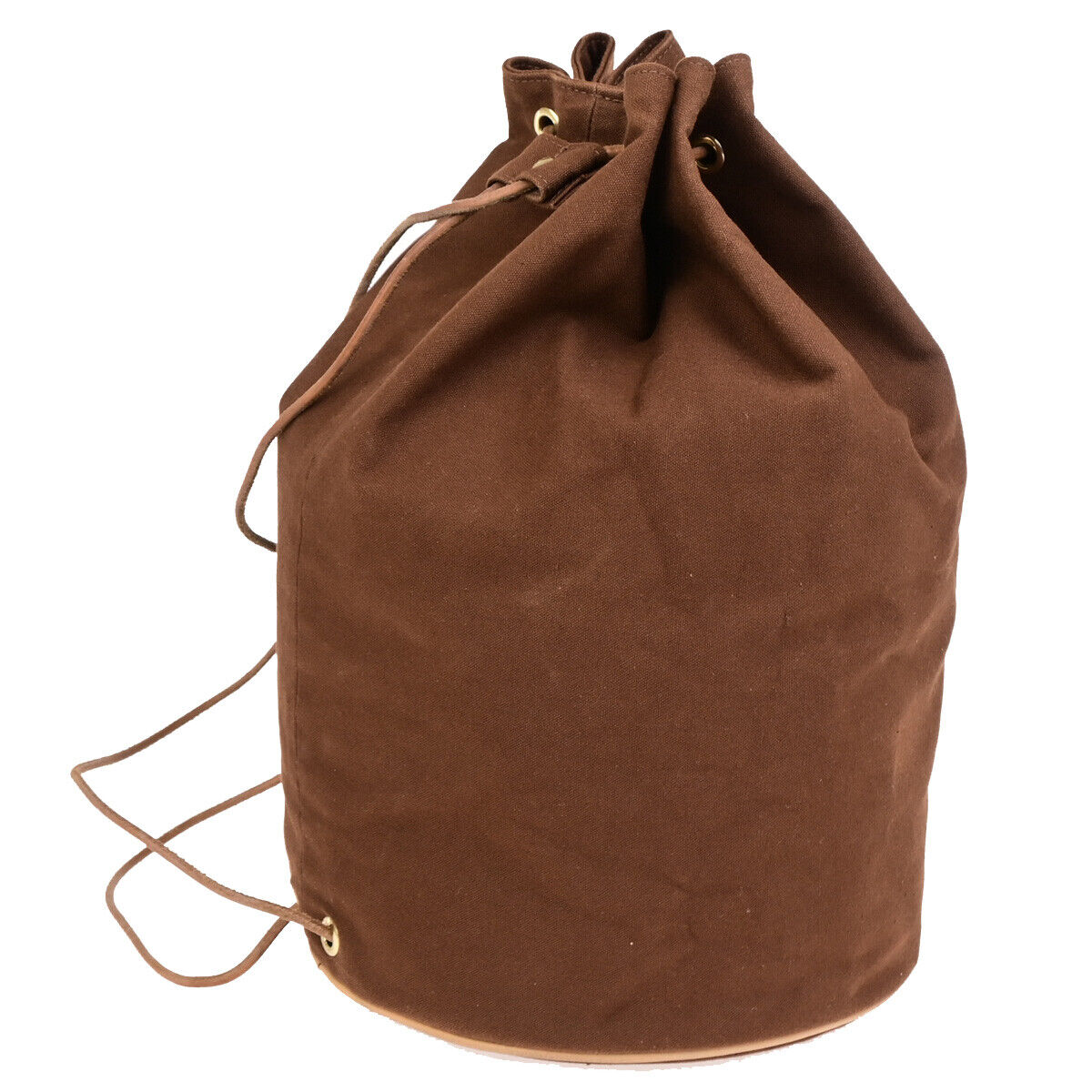 HERMES H Logo Polochon Mimile Shoulder Bag Cotton Leather BN GHW France 35YG636