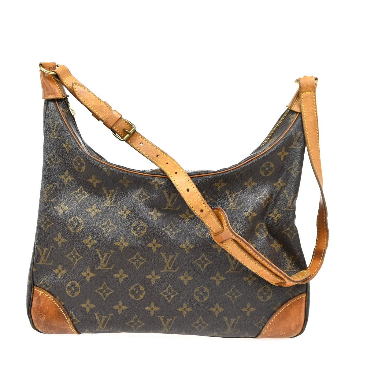 LOUIS VUITTON Boulogne 35 Shoulder Bag Monogram Leather Brown M51260 82SA061