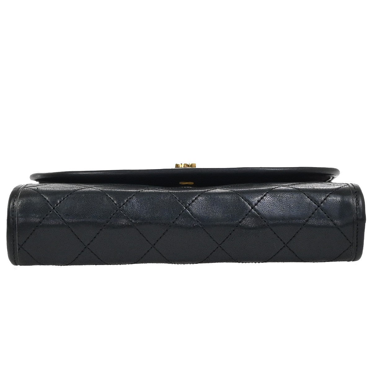 CHANEL CC Logo Mini Matelasse Chain Shoulder Bag Leather Black GHW 667RF904