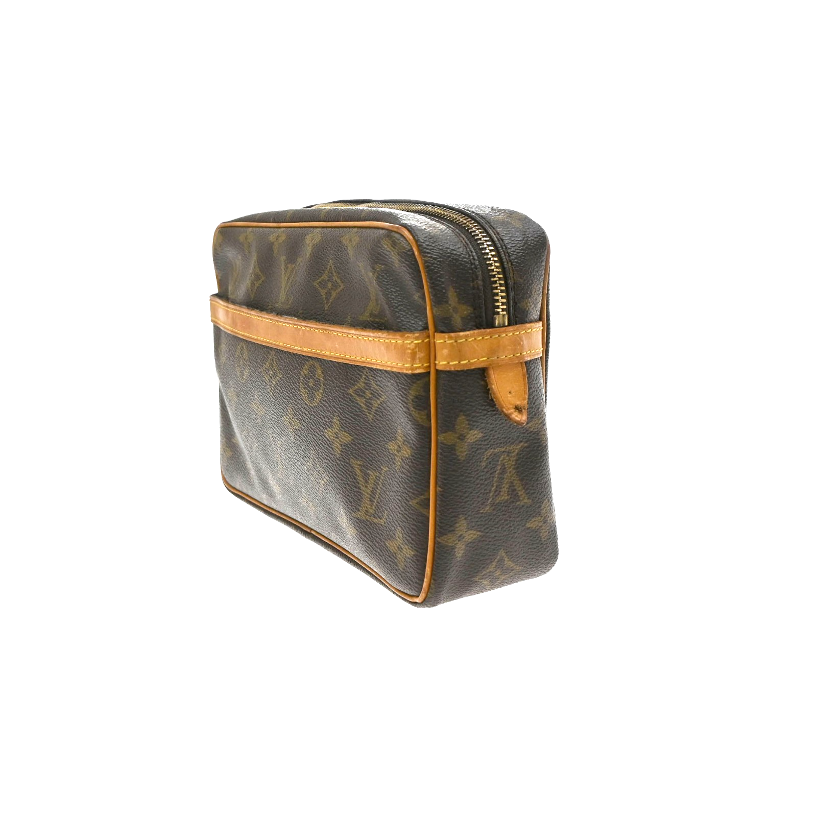 LOUIS VUITTON Compiegne 23 Clutch Hand Bag Monogram Leather Brown M51847 66KD143