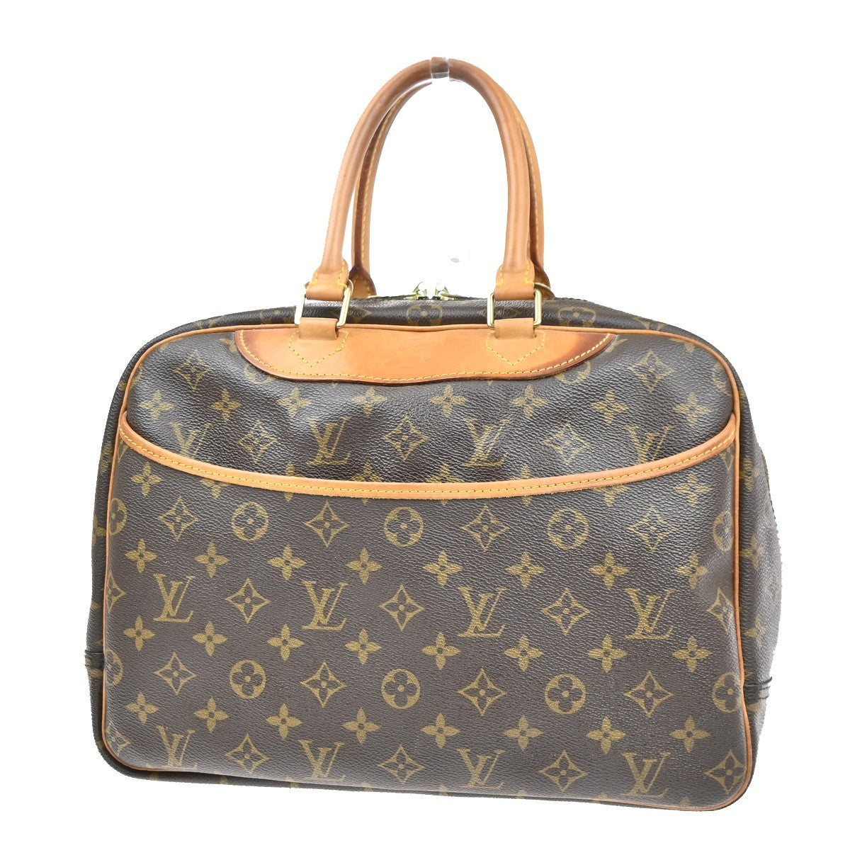 LOUIS VUITTON LV Logo Deauville Hand Bag Monogram Leather Brown M47270 82MA639