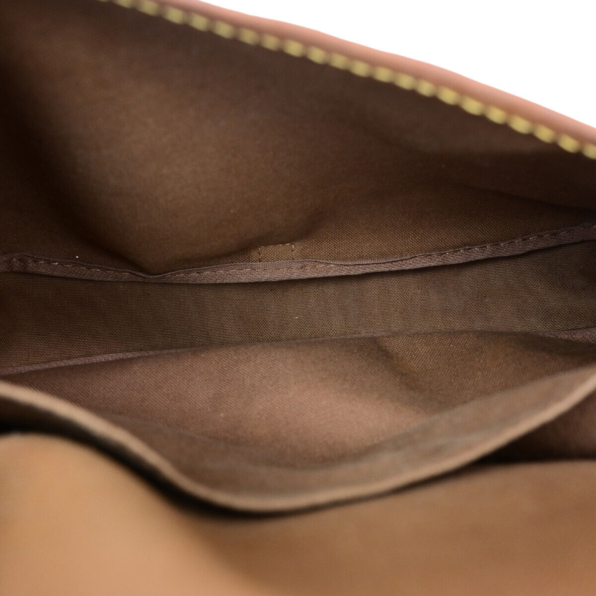 LOUIS VUITTON Logo Saumur 30 Shoulder Bag Monogram Leather Brown M42256 09YE885