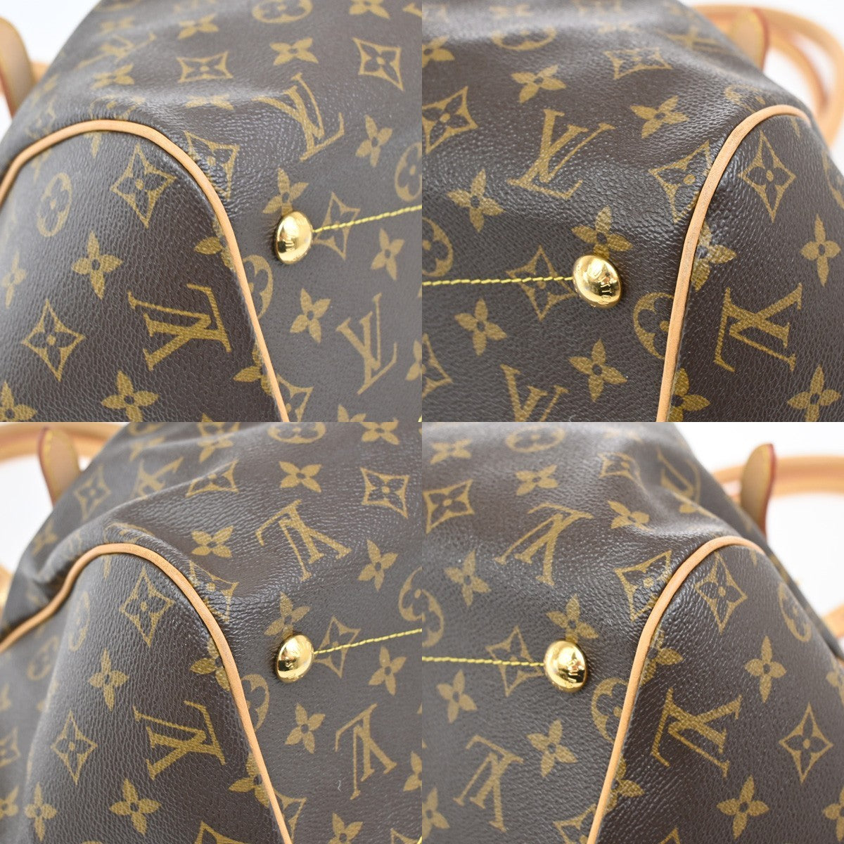 LOUIS VUITTON LV Tivoli GM Shoulder Bag Monogram Leather Brown M40144 667RL532