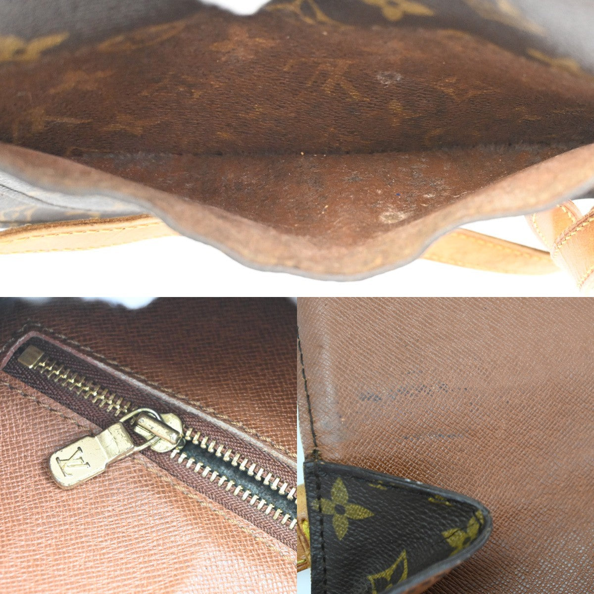 LOUIS VUITTON Saint Cloud GM Shoulder Bag Monogram Leather Brown M51242 65TA044