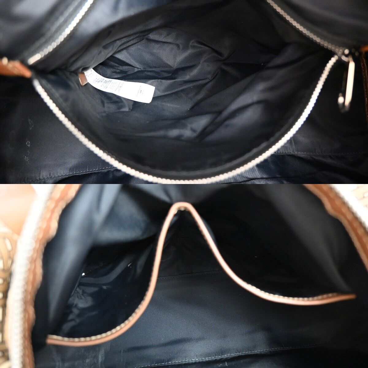 BURBERRY Logo Hand Shoulder Bag Coated Canvas  Leather Beige Brown 69SH255