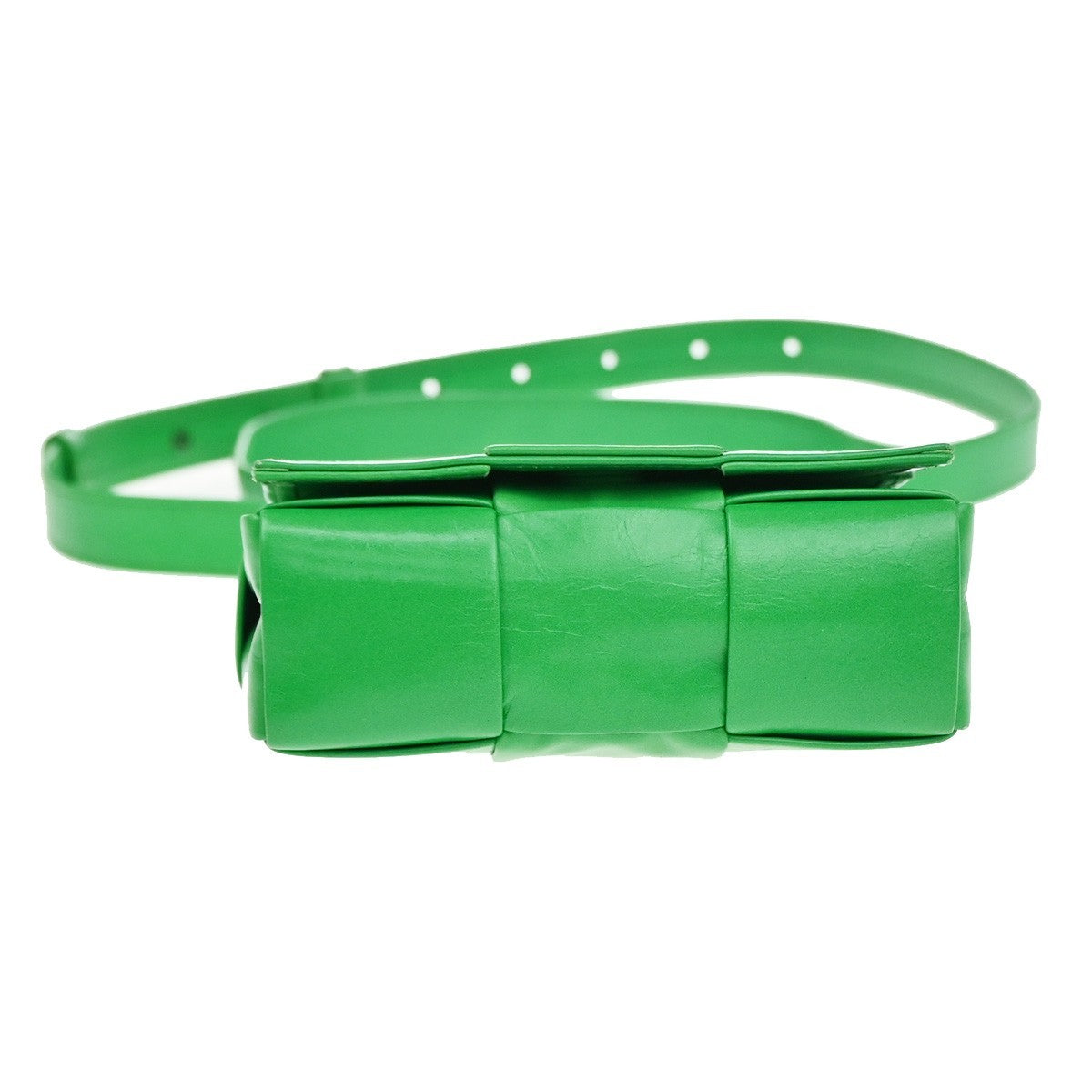BOTTEGA VENETA Logo Candy Cassette Mini Shoulder Bag Leather Green Italy 79RQ072