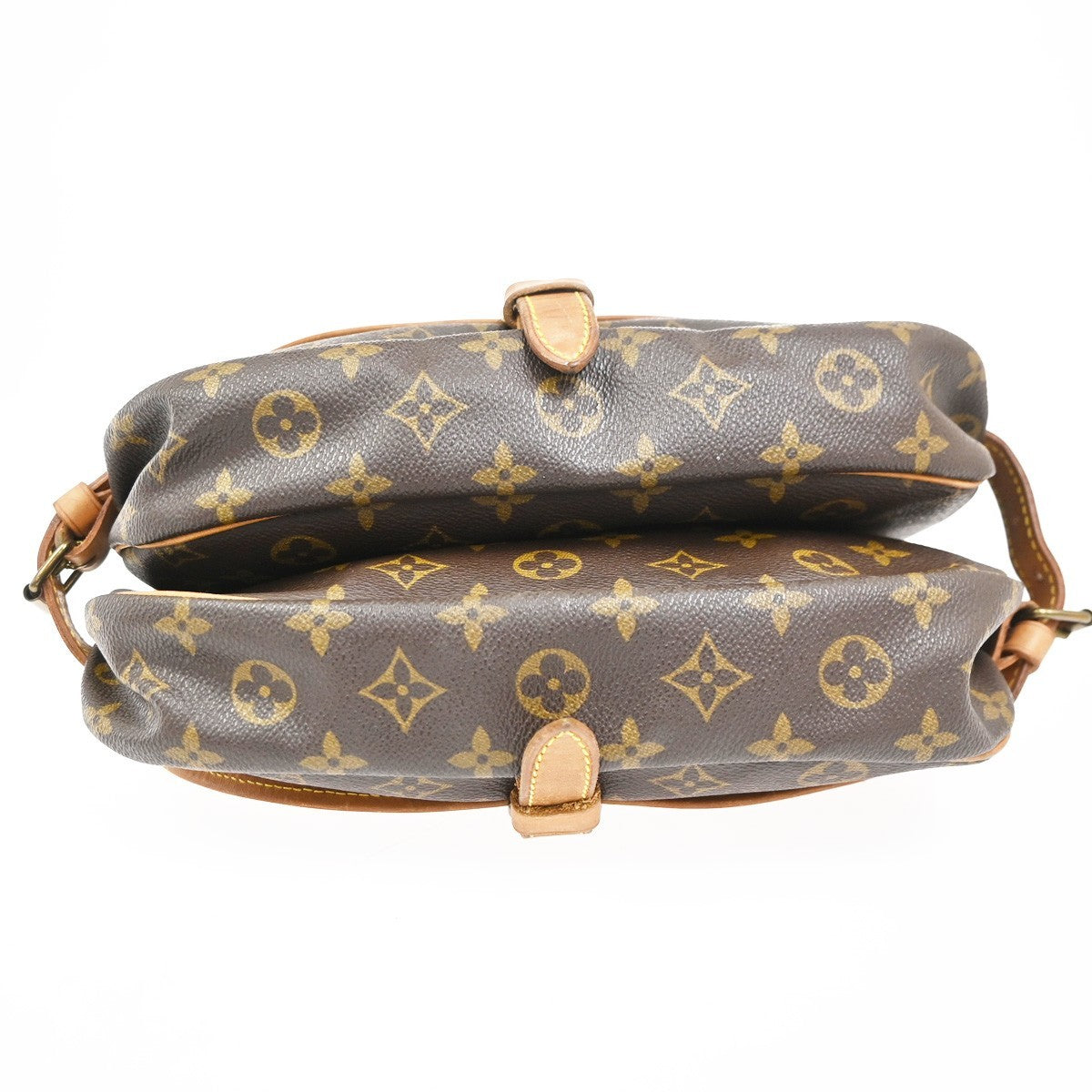 LOUIS VUITTON Logo Saumur 30 Shoulder Bag Monogram Leather Brown M42256 82CA792