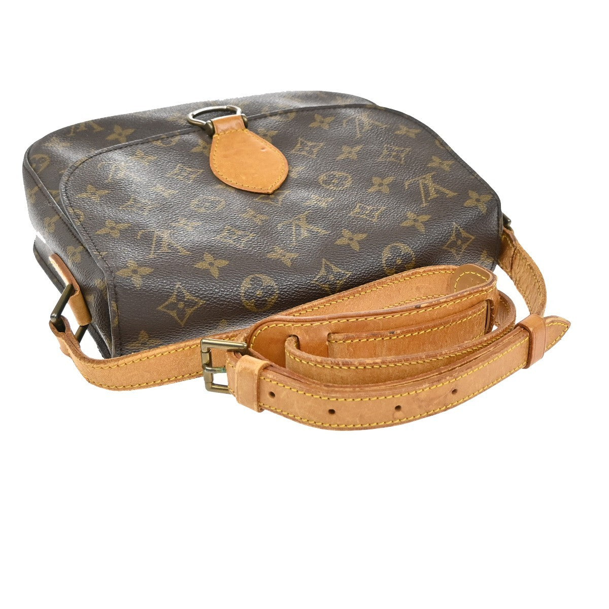 LOUIS VUITTON Saint Cloud GM Shoulder Bag Monogram Leather Brown M51242 30EF901