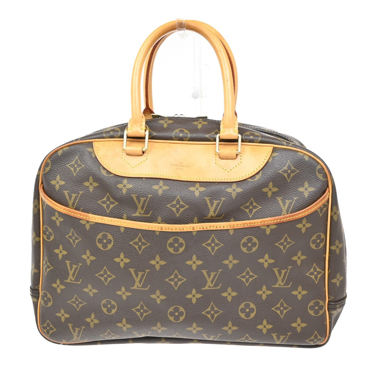 LOUIS VUITTON LV Logo Deauville Hand Bag Monogram Leather Brown M47270 76KC315