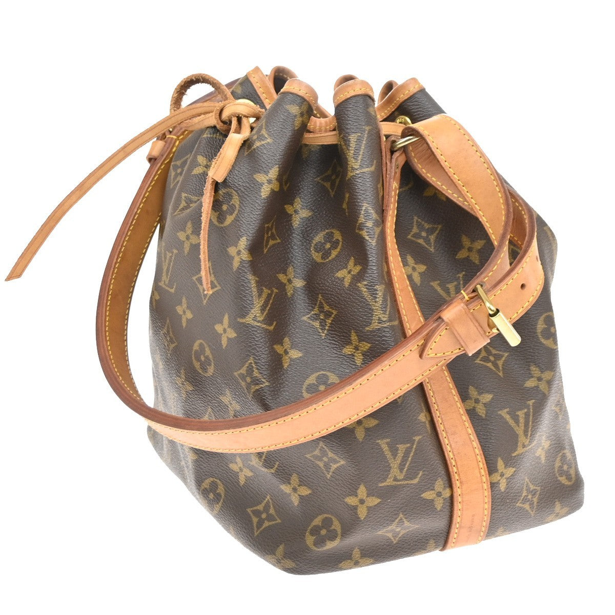 LOUIS VUITTON Petit Noe Drawstring Shoulder Bag Monogram Leather M42226 18CA320