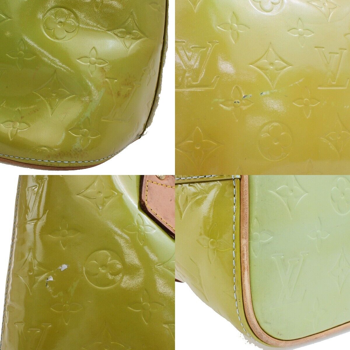 LOUIS VUITTON Houston Shoulder Bag Monogram Vernis Leather Yellow M91303 09ED927