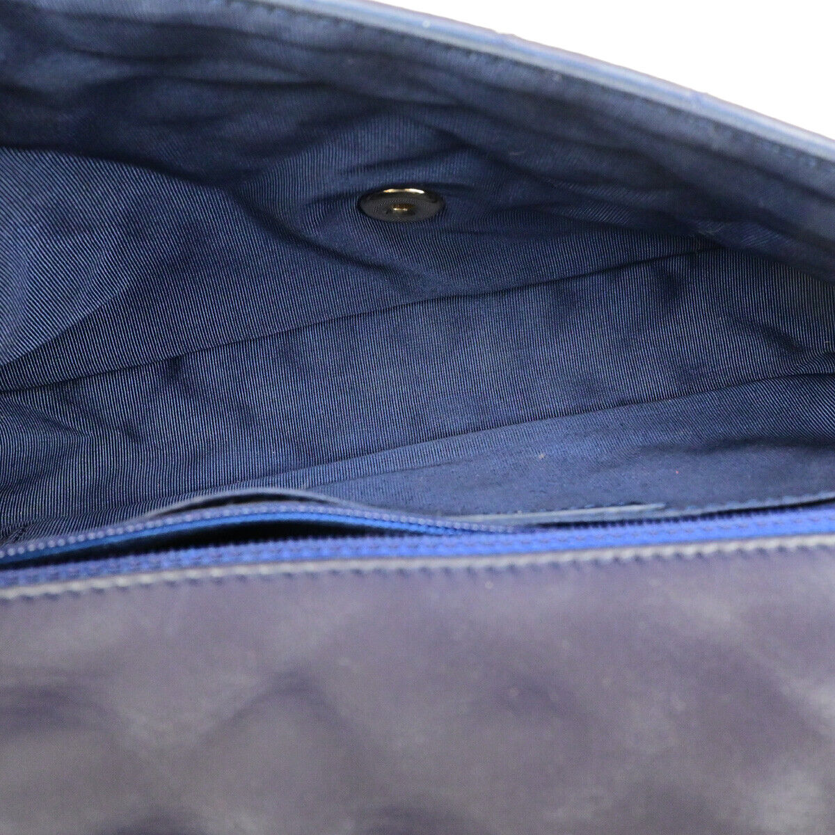 CHANEL CC Logo Valentine Matelasse Chain Shoulder Bag Leather Blue GHW 898RK737