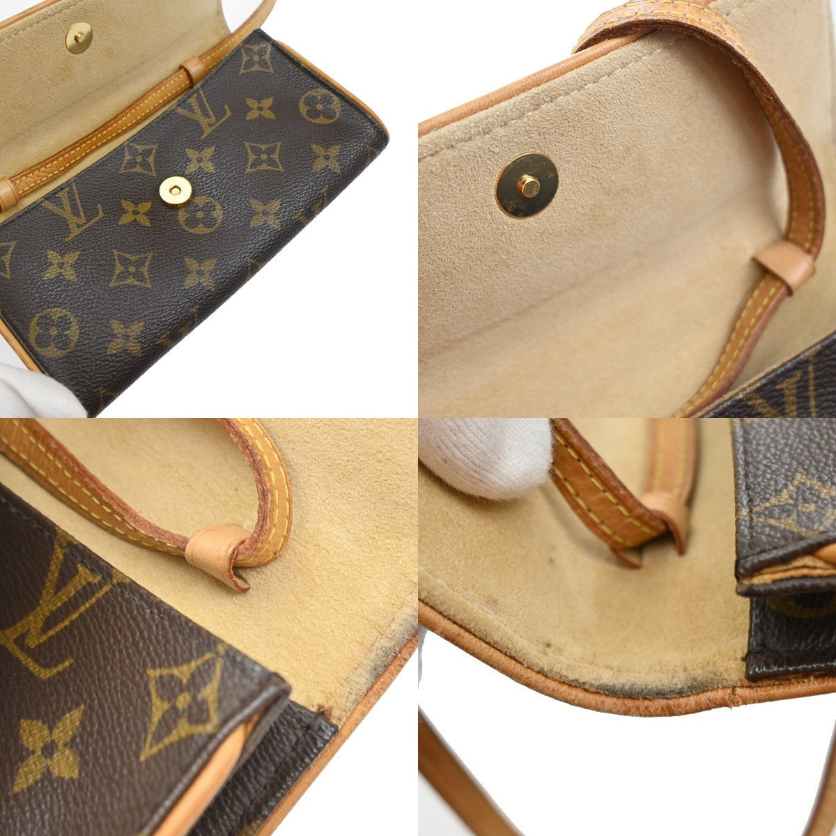 LOUIS VUITTON Pochette Twin PM 2Way Shoulder Clutch Bag Monogram M51854 34PA037