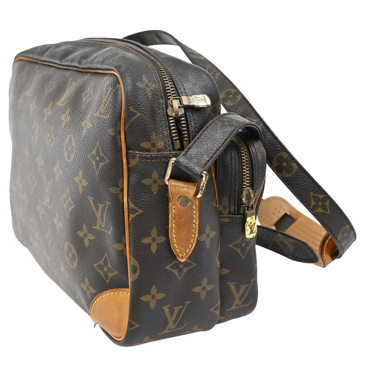 LOUIS VUITTON Nile Crossbody Shoulder Bag Monogram Leather Brown M45244 33FC162