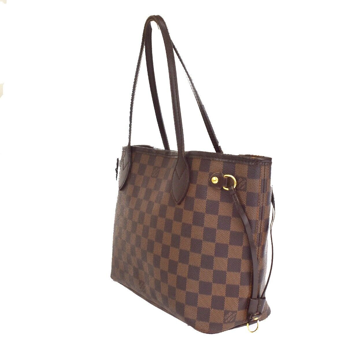 LOUIS VUITTON Neverfull PM Shoulder Tote Bag Damier Leather Brown N51109 17YE271