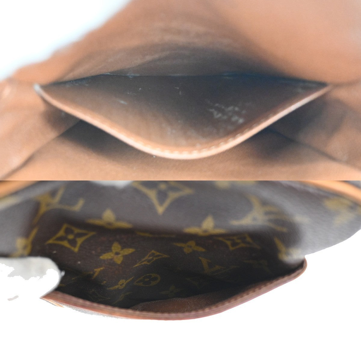 LOUIS VUITTON Danube Shoulder Bag Monogram Leather Brown France M45266 89MA077