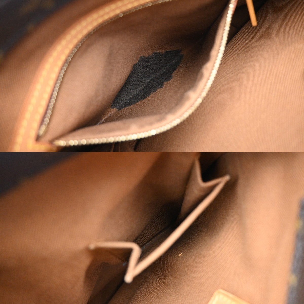 LOUIS VUITTON Cabas Piano Shoulder Bag Monogram Leather Brown M51148 82KP450