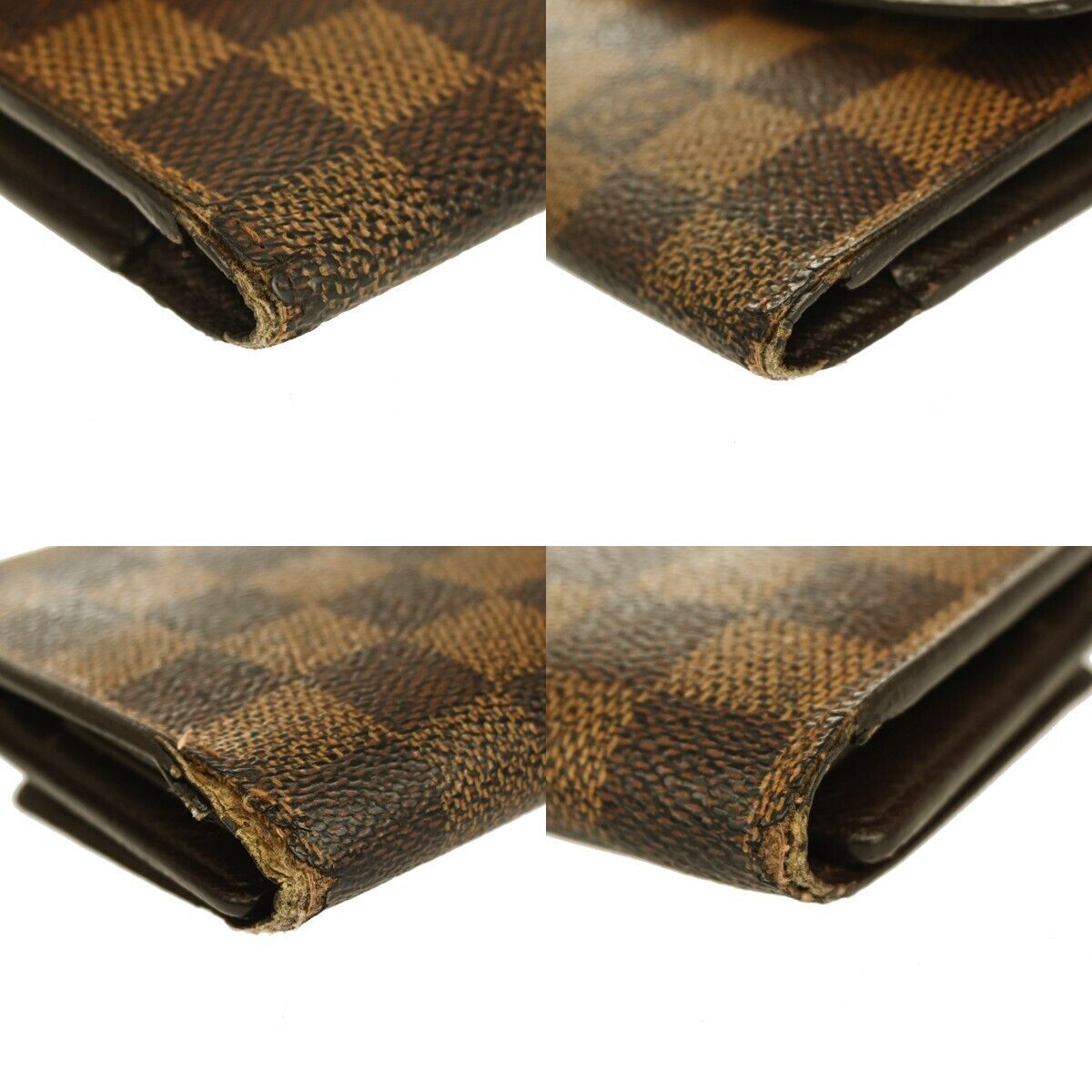 LOUIS VUITTON International Trifold Wallet Damier Leather Brown N61215 09GA185