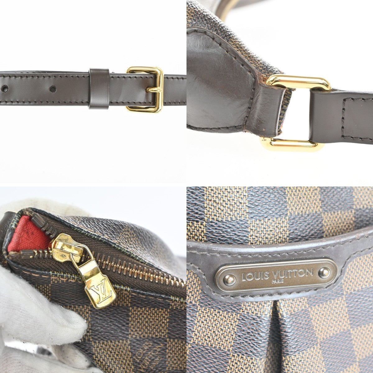 LOUIS VUITTON Bloomsbury PM Shoulder Bag Damier Leather Brown N42251 11TA477