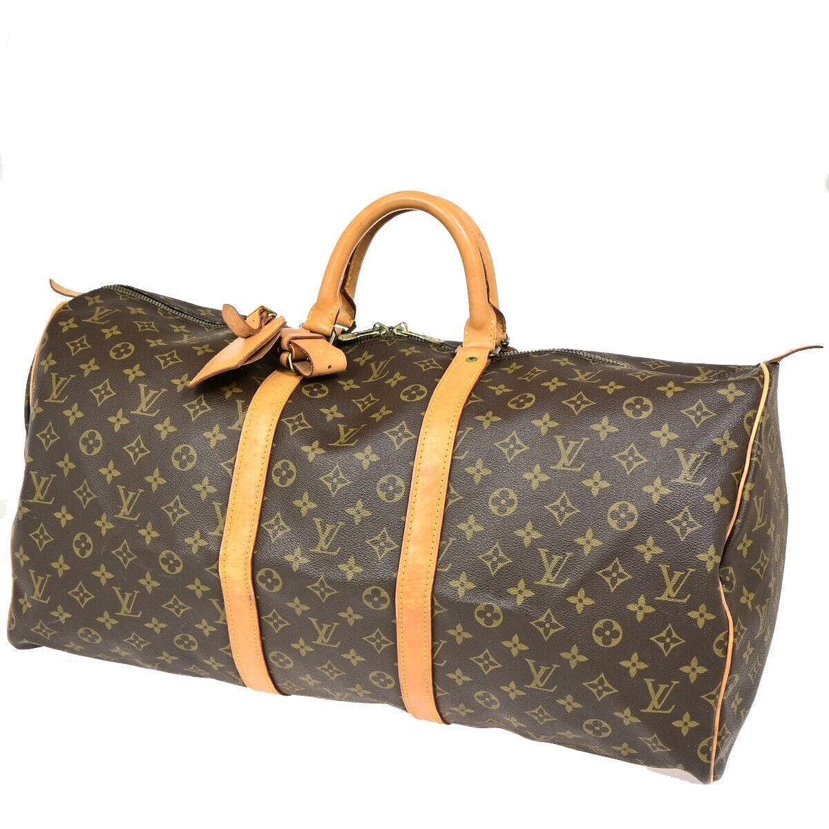 LOUIS VUITTON Keepall 55 Travel Hand Bag Monogram Leather Brown M41424 73YF150