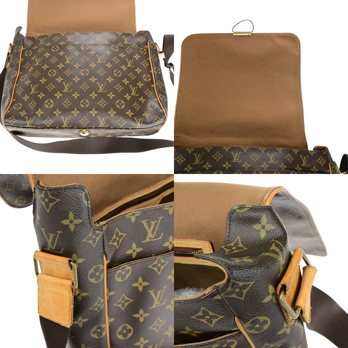 LOUIS VUITTON Abbesses Messenger Shoulder Bag Monogram Leather BN M45257 71YF625