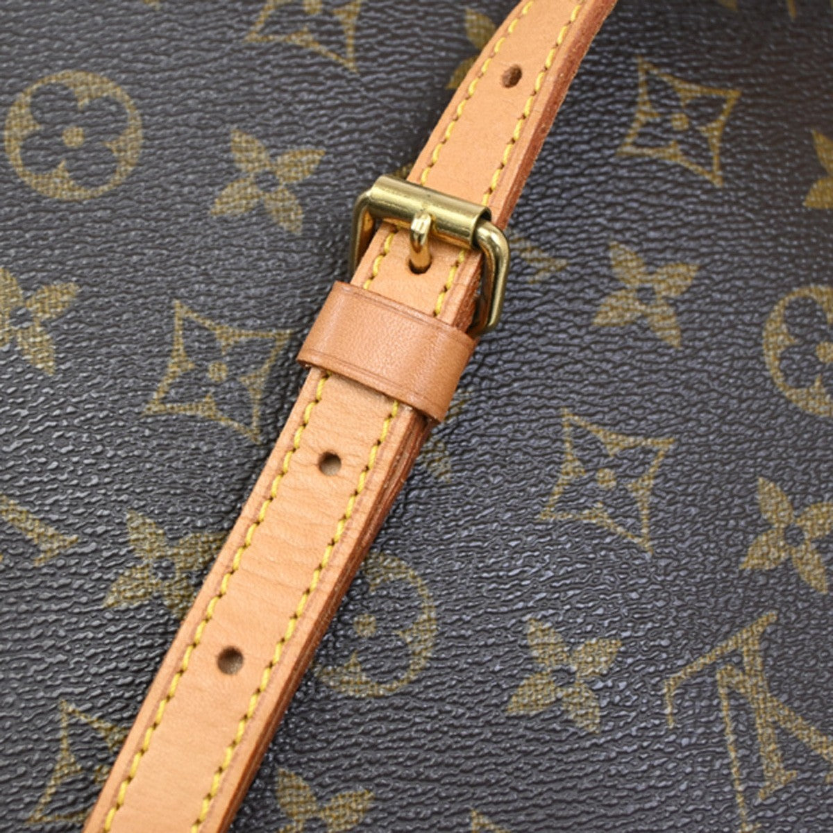 LOUIS VUITTON Logo Drouot Shoulder Bag Monogram Leather Brown M51290 76CA272