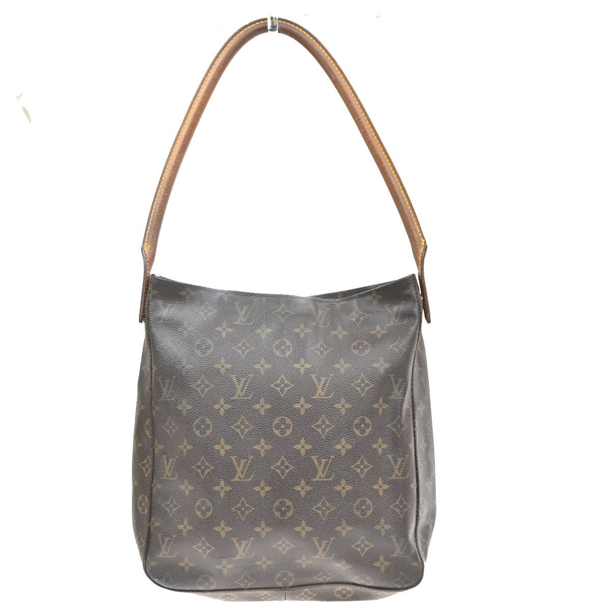 LOUIS VUITTON Looping GM Shoulder Bag Monogram Leather Brown USA M51145 35MA613