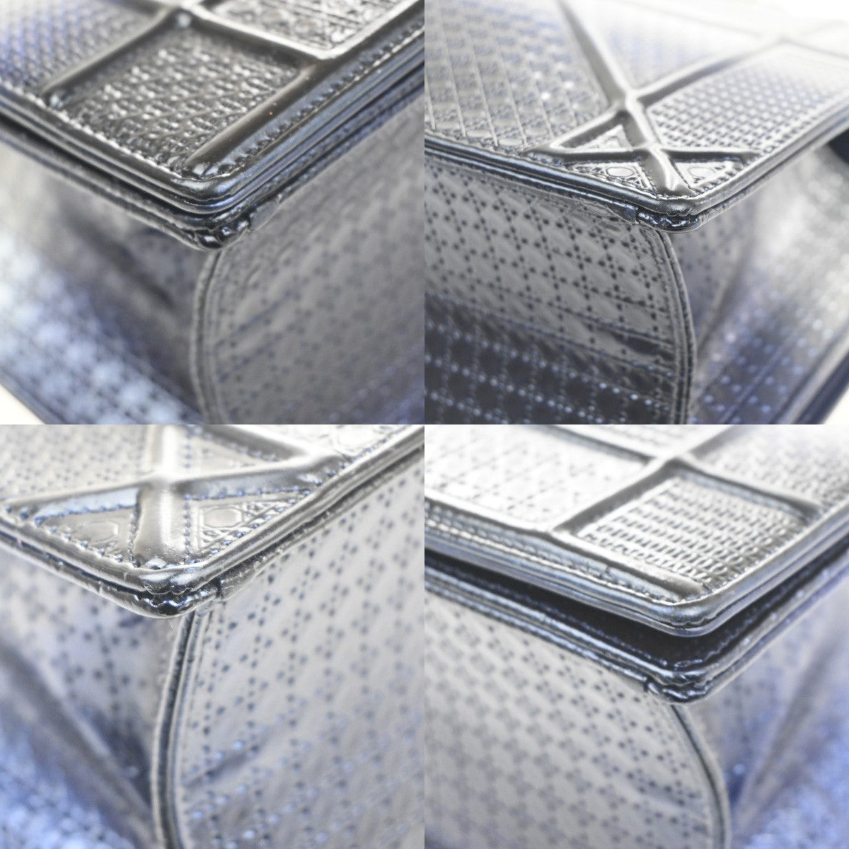 CHRISTIAN DIOR Ombre Diorama Archicannage Chain Shoulder Bag Leather 50RL945