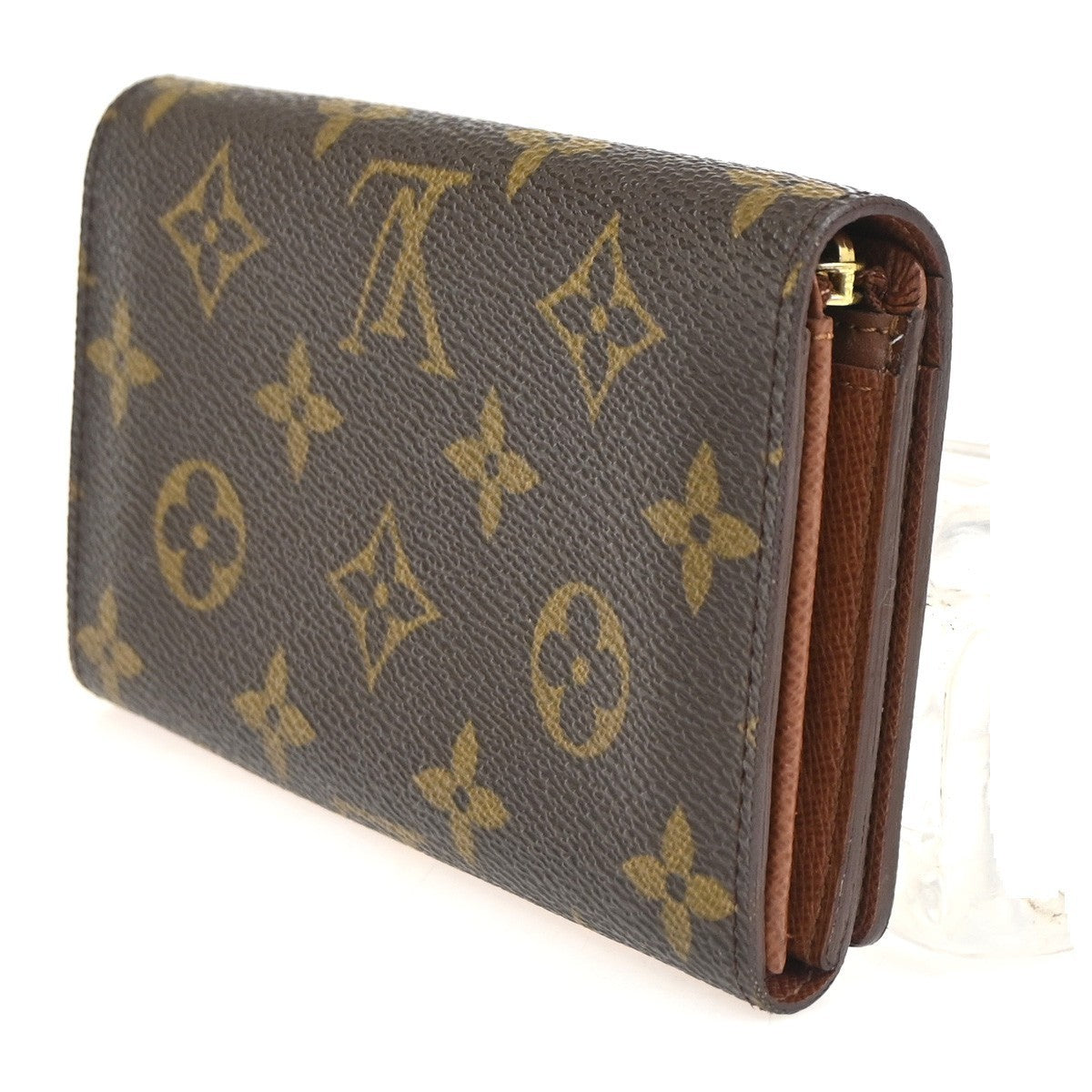 LOUIS VUITTON Porte Monnaie Billets Tresor Wallet Monogram Brown M61730 09KC301